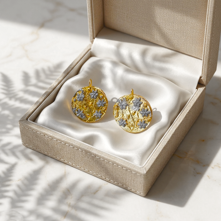 PETH00331 FRN Round Coin Tops Pair - PETH