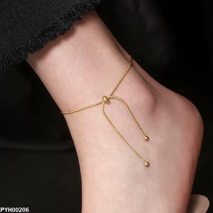 PYH00206 DGF Stainless Steel Round Anklet Single - PYH