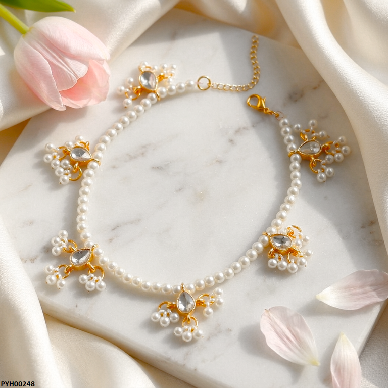PYH00248 ABD Tear Pearl Drop Anklet - TBCH