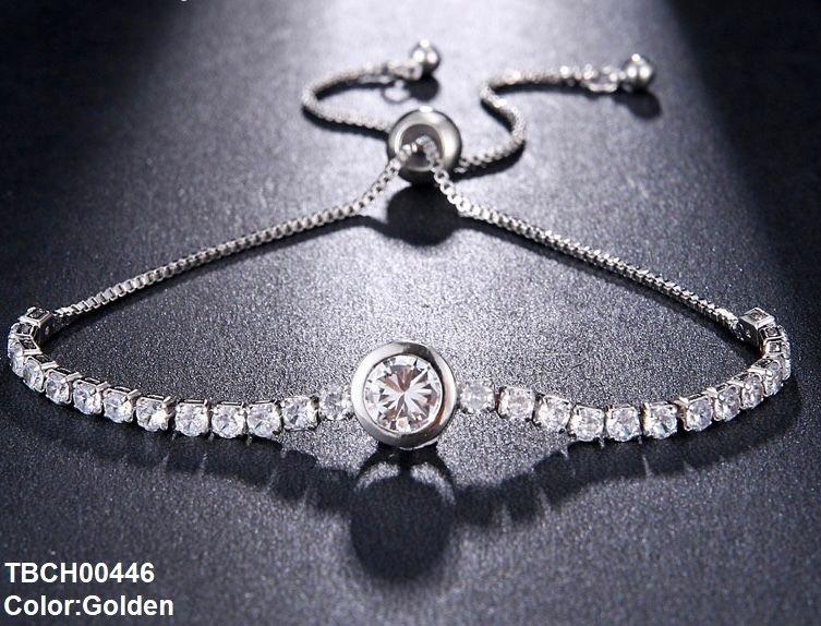 TBCH00446 BYT Round Stone Hand Bracelet - TBCH