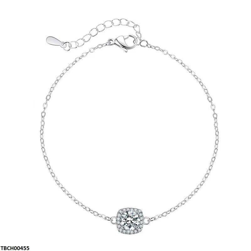 TBCH00455 JJF Square/Round Stone Bracelet - TBCH