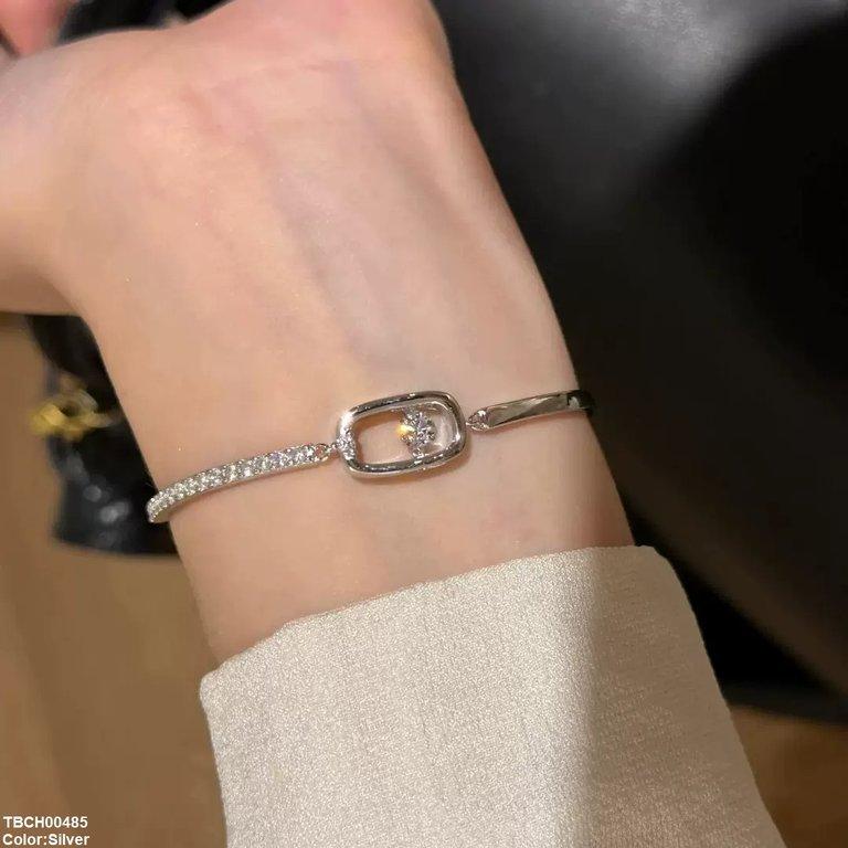 TBCH00485 GWH Rectangle/Round Stone ZIRCON Bracelet Adjustable - TBCH