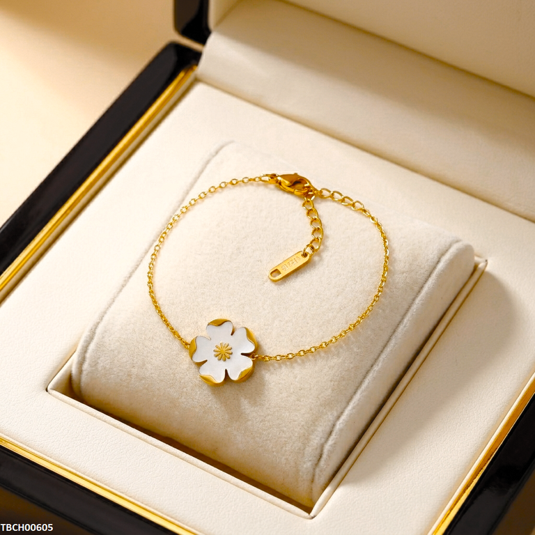 TBCH00605 MSJ Stainless Steel Flower Bracelet - TBCH