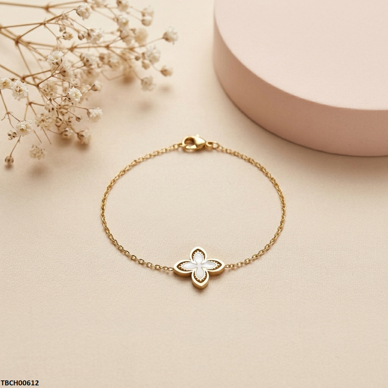 TBCH00612 MSJ Stainless Steel Flower Bracelet - TBCH