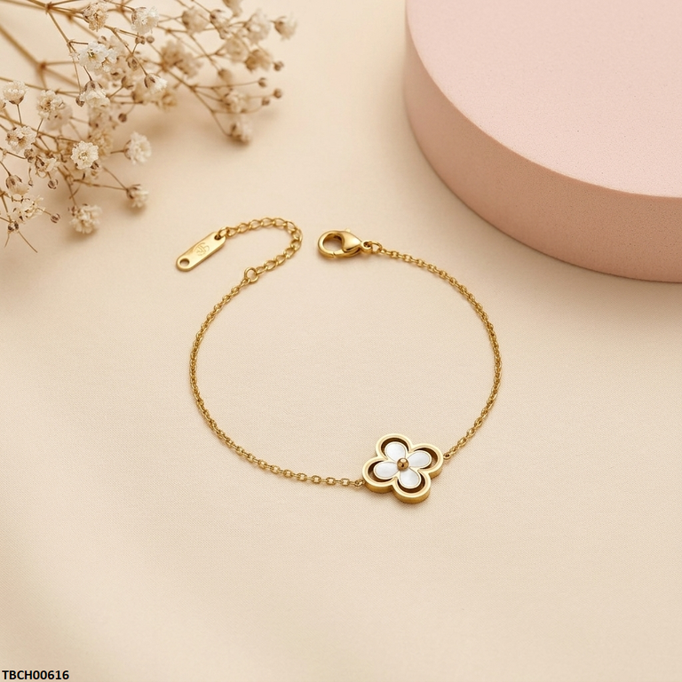 TBCH00616 MSJ Stainless Steel Flower Bracelet - TBCH