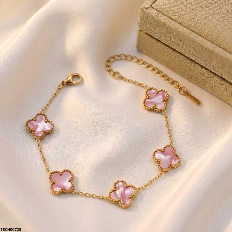 TBCH00725 TNR Flower Stainless Steel Bracelet Adjustable - TBCH
