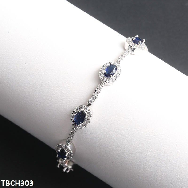 TBCH303 WKO Blue Oval Join Bracelet Adjustable