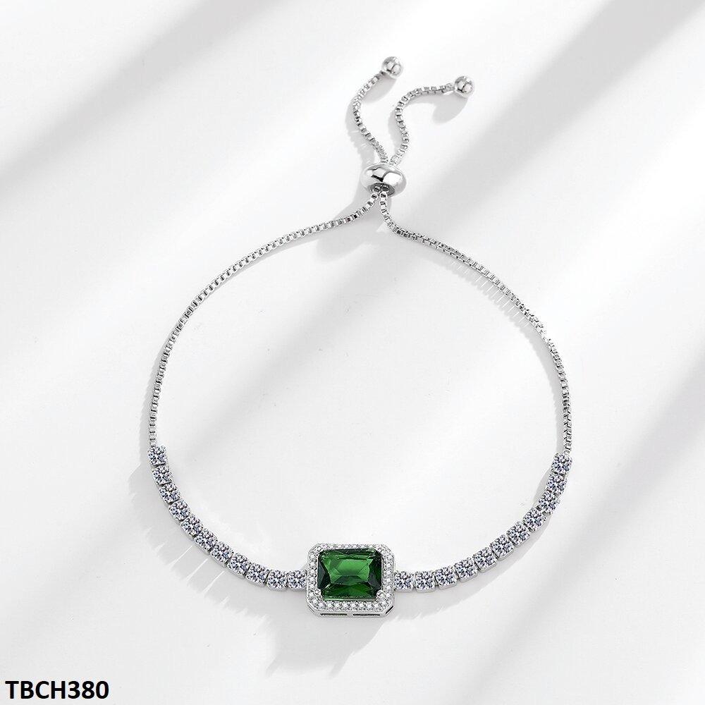 TBCH380 BLX Rectangle Emerald tennis Bracelet