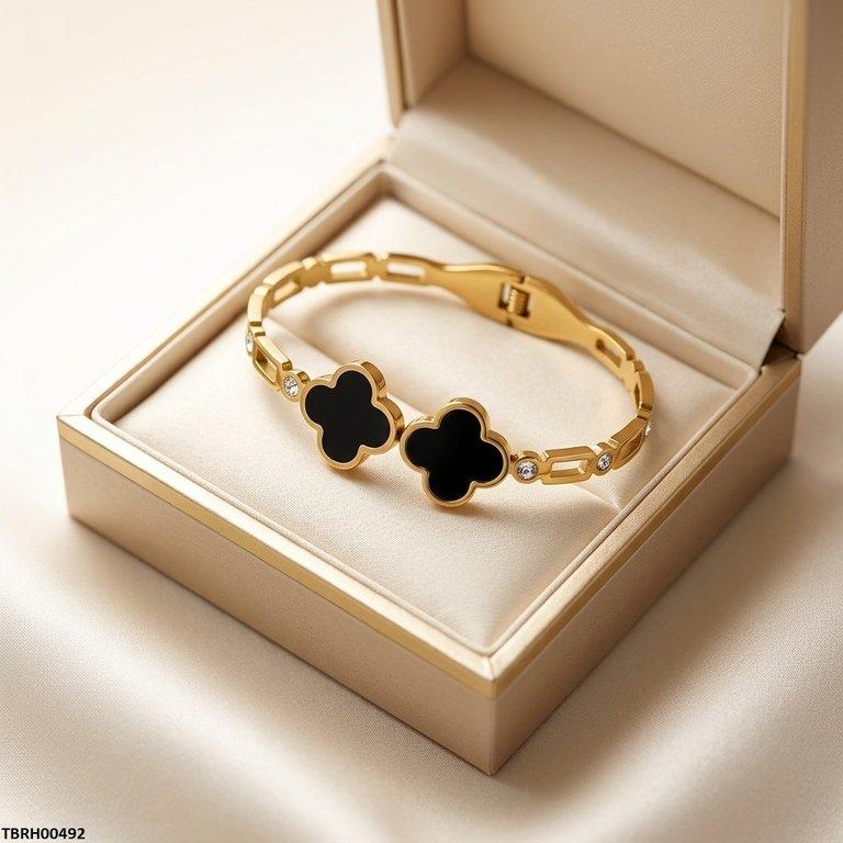 TBRH00492 MSJ Stainless Steel Double Clover Bracelet - TBRH