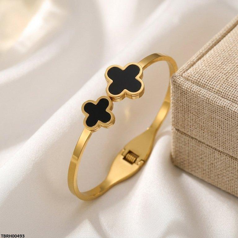 TBRH00493 MSJ Stainless Steel Double Clover Bracelet - TBRH