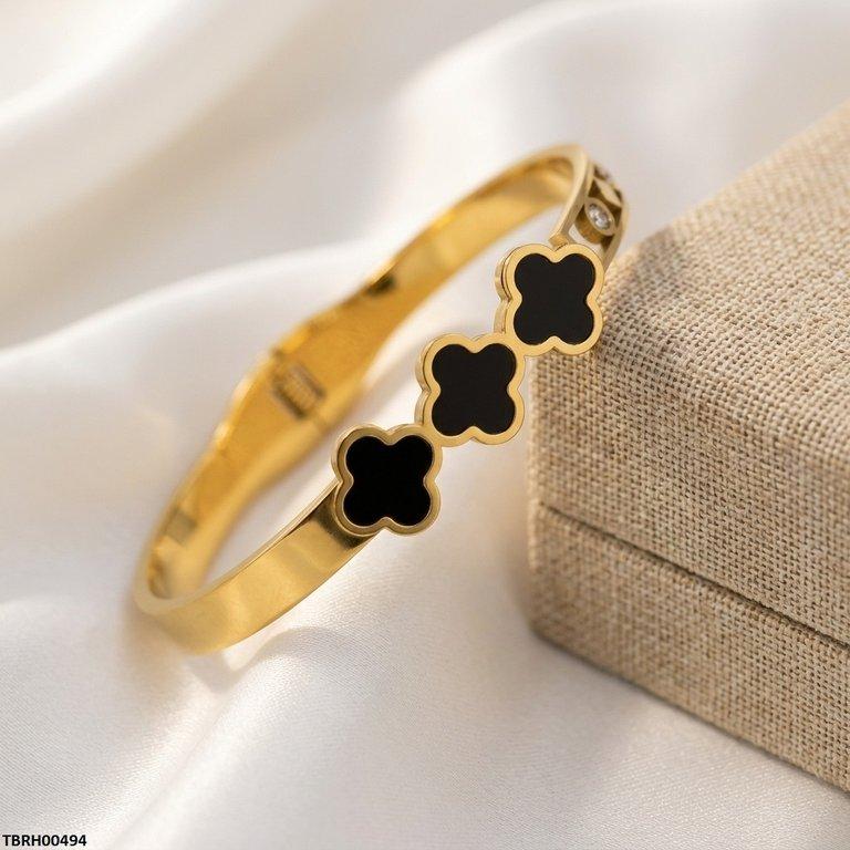 TBRH00494 MSJ Stainless Steel Three Clover Bracelet - TBRH