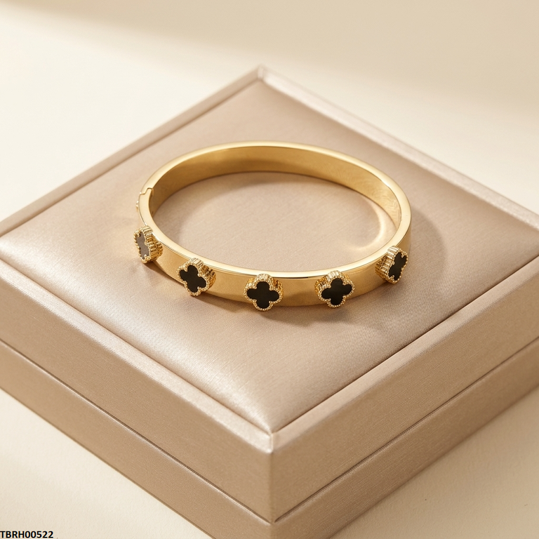 TBRH00522 MSS Round Clover Stainless Steel Bracelet - TBRH