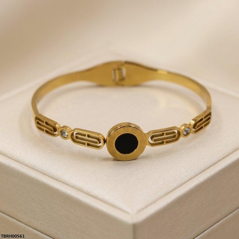 TBRH00561 BHS Round Stone Stainless Steel Bracelet Adjustable - TBRH