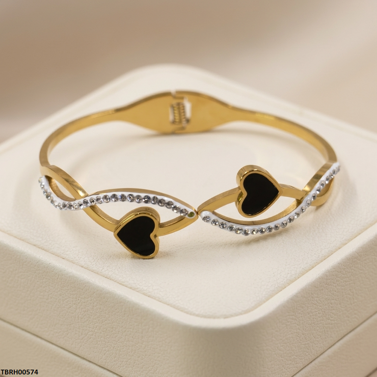 TBRH00574 BHS Heart Layer Stainless Steel Bracelet Adjustable - TBRH