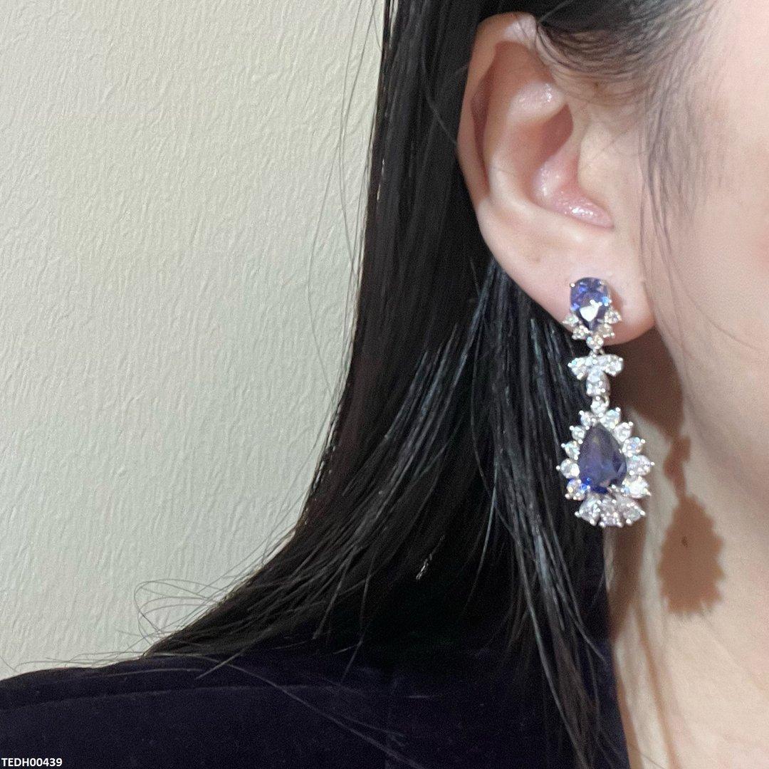 TEDH00439 KRL Double Tear Drop Earrings - TEDH