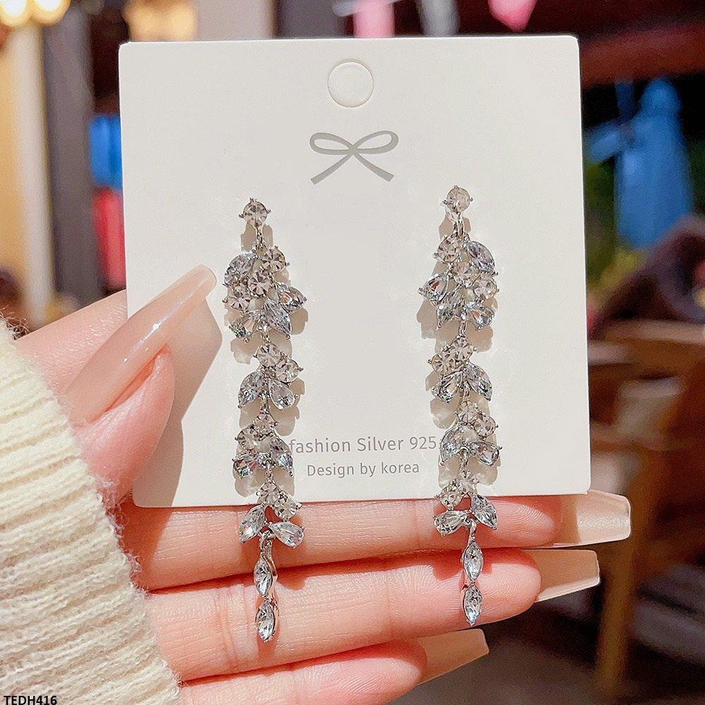 TEDH416 DDJ Tear Chain Drop Earrings