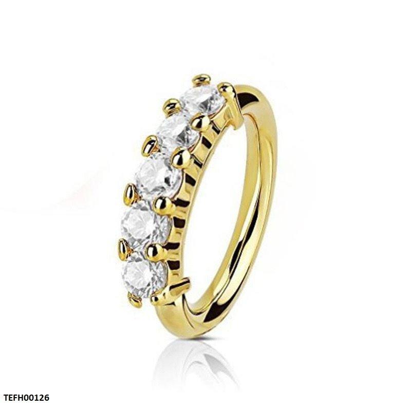 TEFH00126 CSH Round Stone Ear cuff Single - TEFH