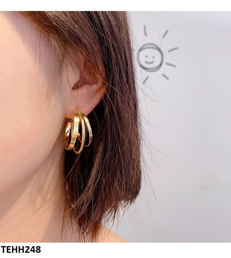 TEHH248 SYB Round Ear Hoops Pair