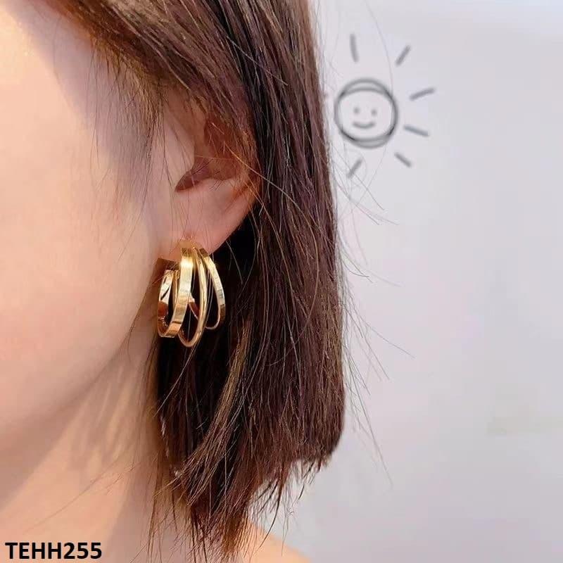 TEHH255 ZHL Round Layered Hoops Pair