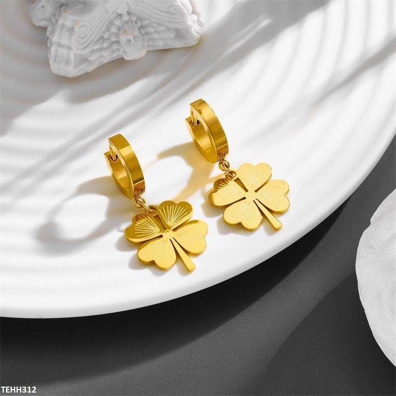 TEHH312 DGF Heart Stainless Steel Hoops Pair