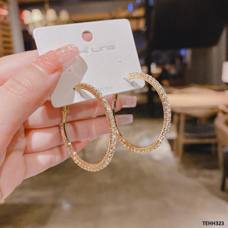 TEHH323 ZHL Round Drop Hoops Pair