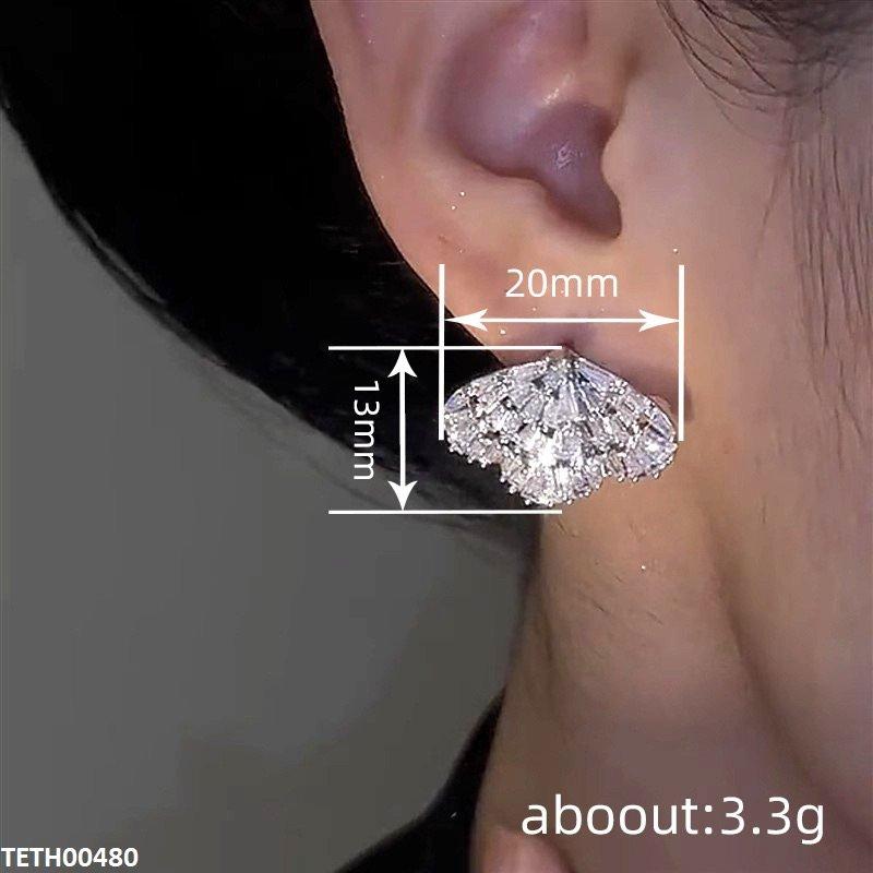 TETH00480 CSH Scallop Shell Pave Tops - TETH