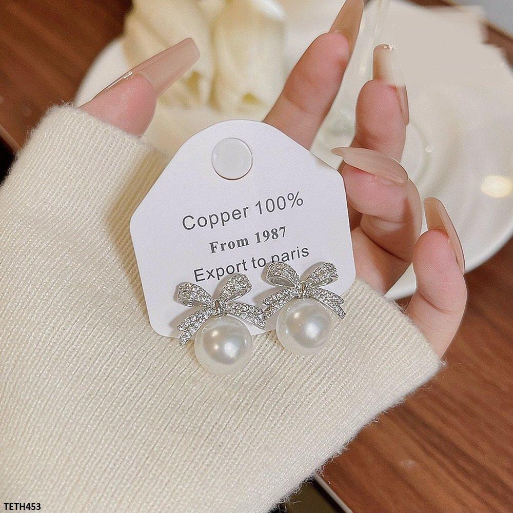 TETH453 DDJ Bow/Pearl Stud Tops