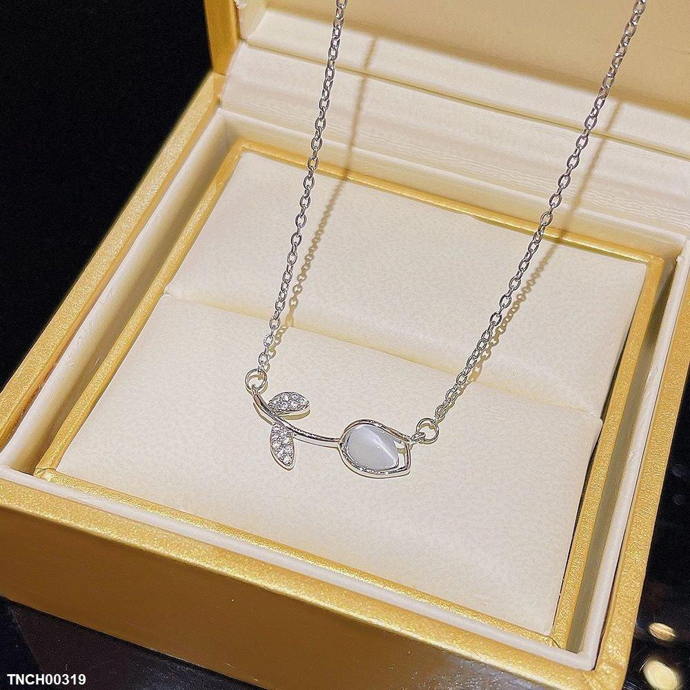 TNCH00319 DDJ Flower Leaf Necklace - TNCH