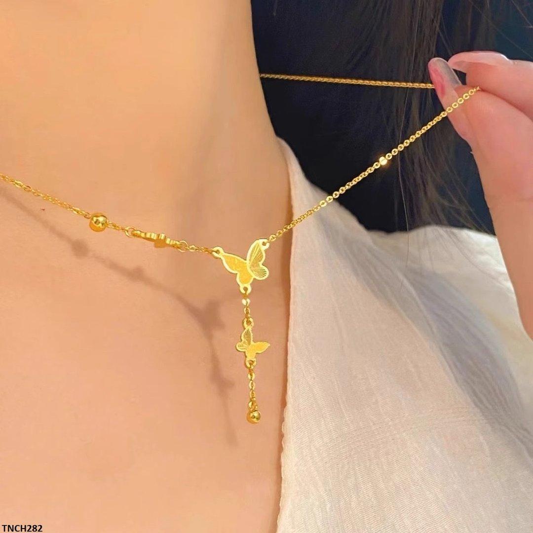 TNCH282 DGF Butterfly Stainless Steel Necklace