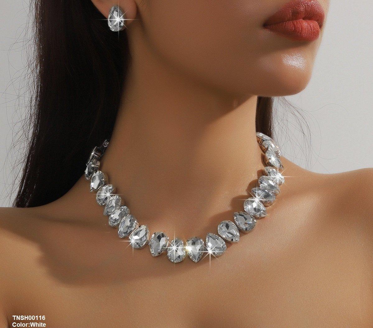 TNSH00116 YJJ Imp Tear Necklace Set - TNSH