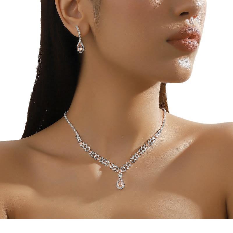 TNSH00120 YJJ Tear Drop Necklace Set - TNSH