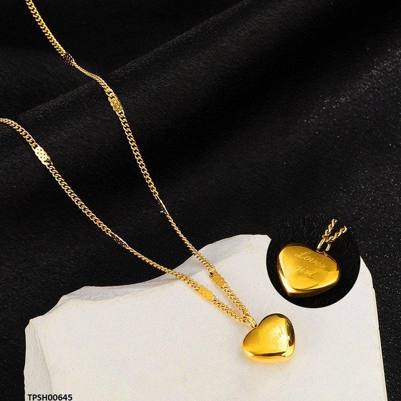 TPSH00645 DGF Stainless Steel Heart Pendent - TPSH