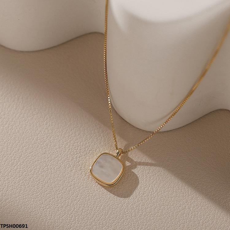 TPSH00691 WNS Elegant Square Shell Pendant - TPSH