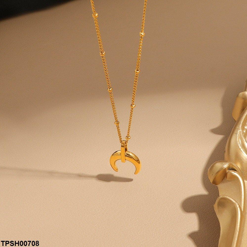 TPSH00708 DGF Stainless Steel Moon Pendant - TPSH