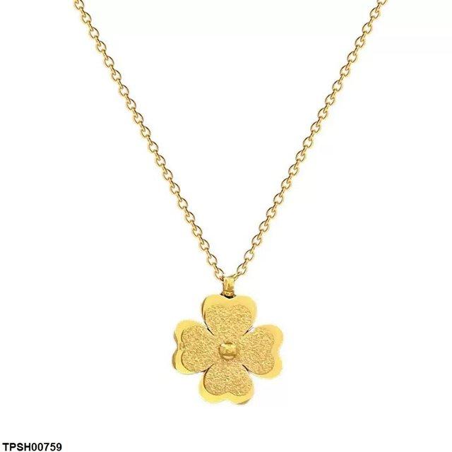 TPSH00759 DGF Stainless Steel Double Flower Pendent - TPSH