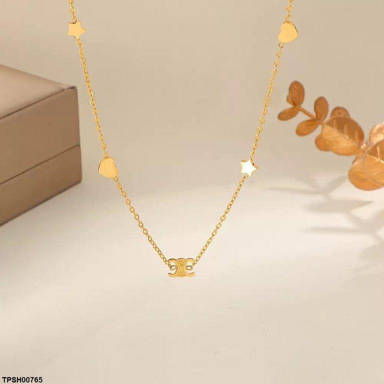 TPSH00765 DGF Stainless Steel Heart/H Pendent - TPSH