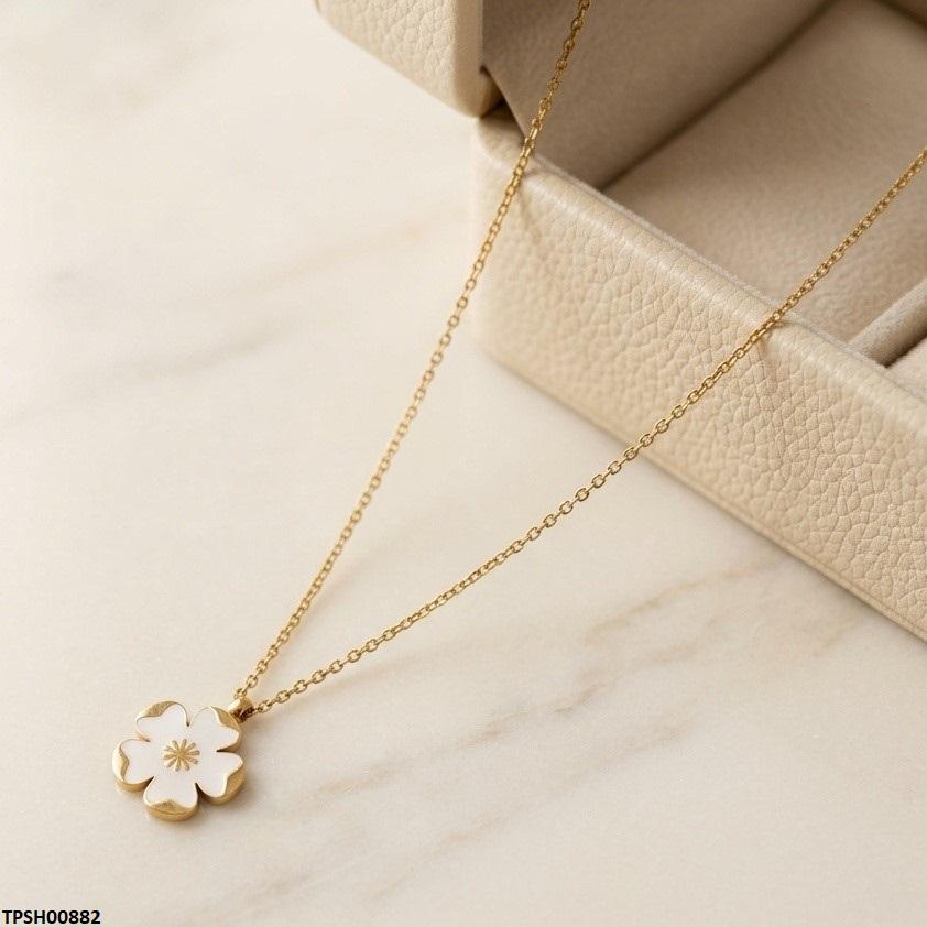 TPSH00882 MSJ Stainless Steel Flower Drop Pendant - TPSH