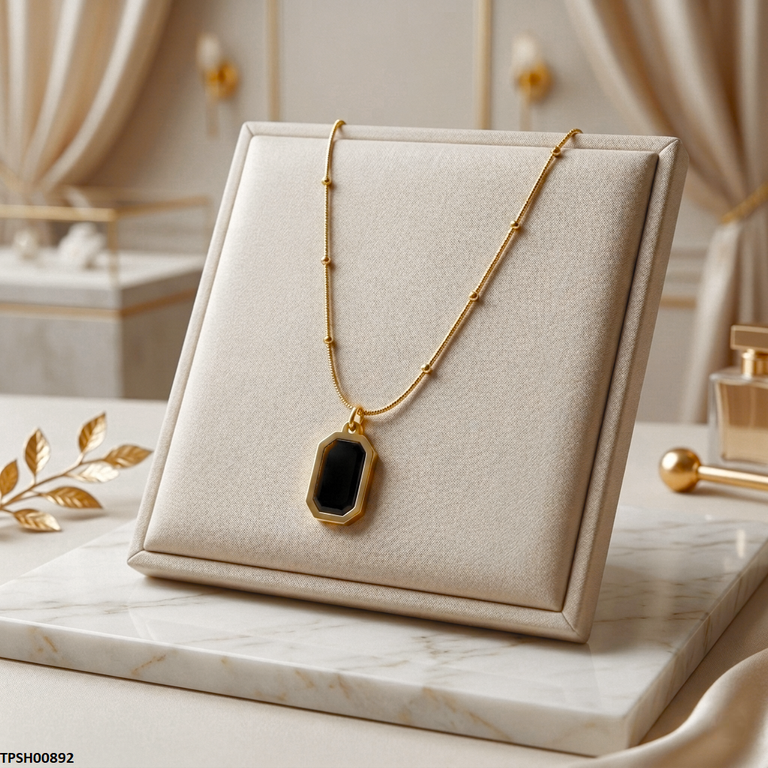 TPSH00892 MSJ Stainless Steel Rectangle Pendant - TPSH