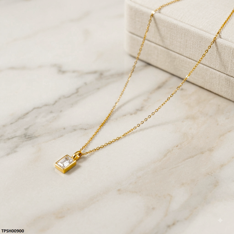 TPSH00900 MSJ Stainless Steel Rectangle Pendant - TPSH