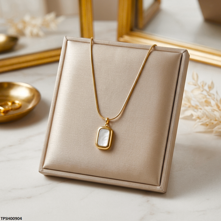 TPSH00904 MSJ Stainless Steel Rectangle Pendant - TPSH