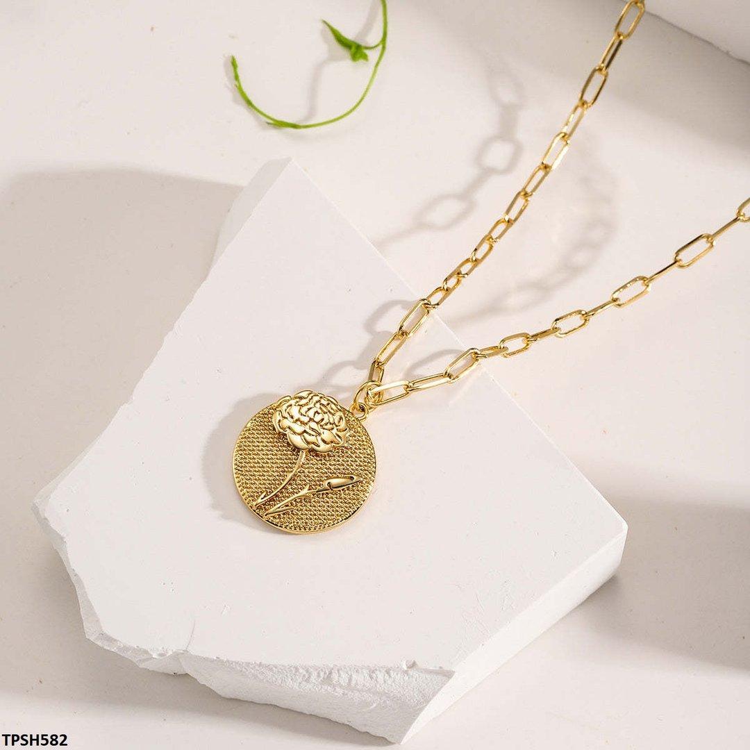 TPSH582 QWN Coin Flower Pendent