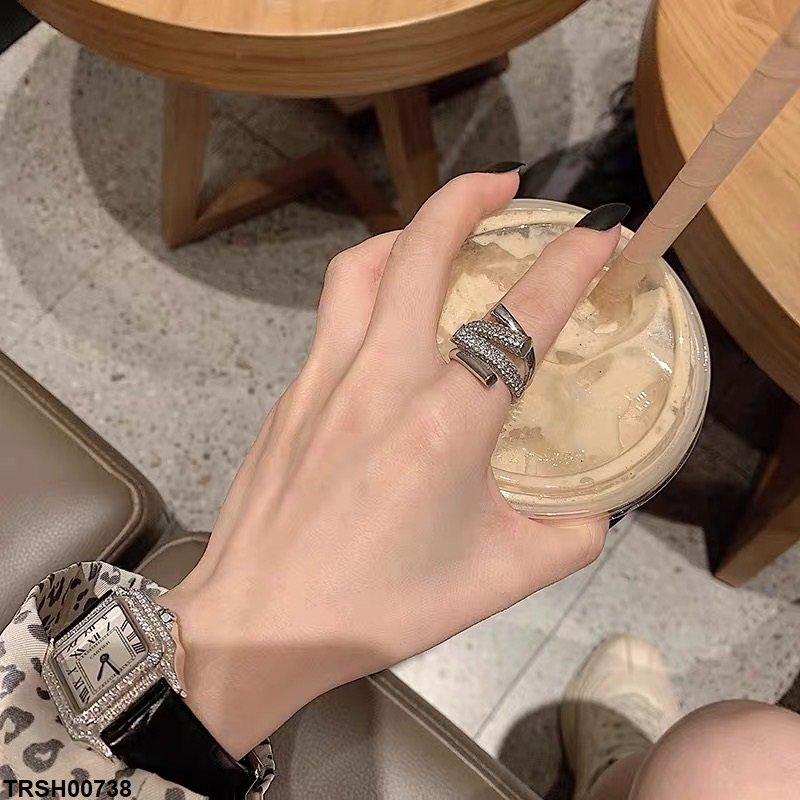 TRSH00738 CJD Double Round Stick Ring Adjustable - TRSH