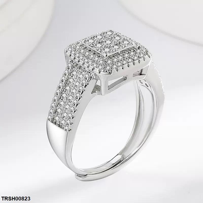 TRSH00823 BLX Square Stone Ring Adjustable - TRSH