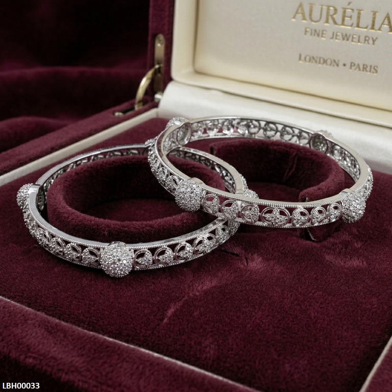 LBH00033 ANI Round Flower Bangles Set- LBH