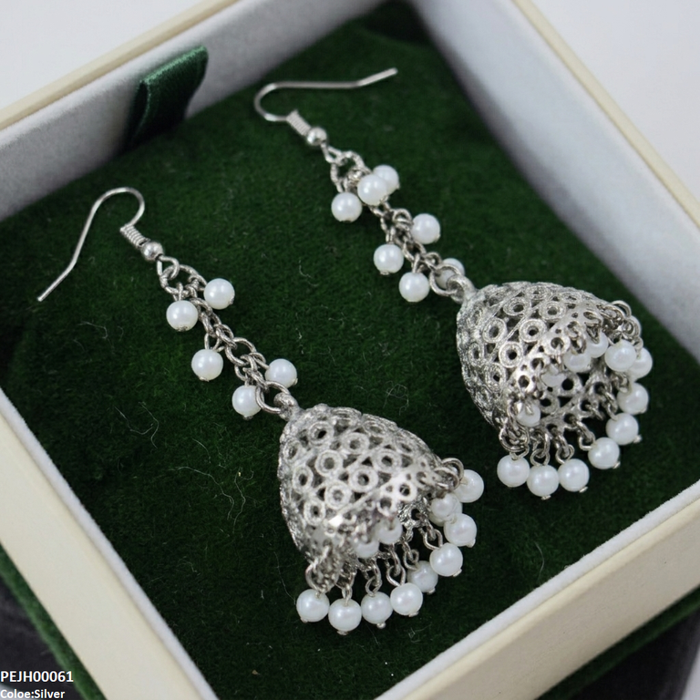PEJH00061 ABD Round Pearl Drop Jhumki - PEJH