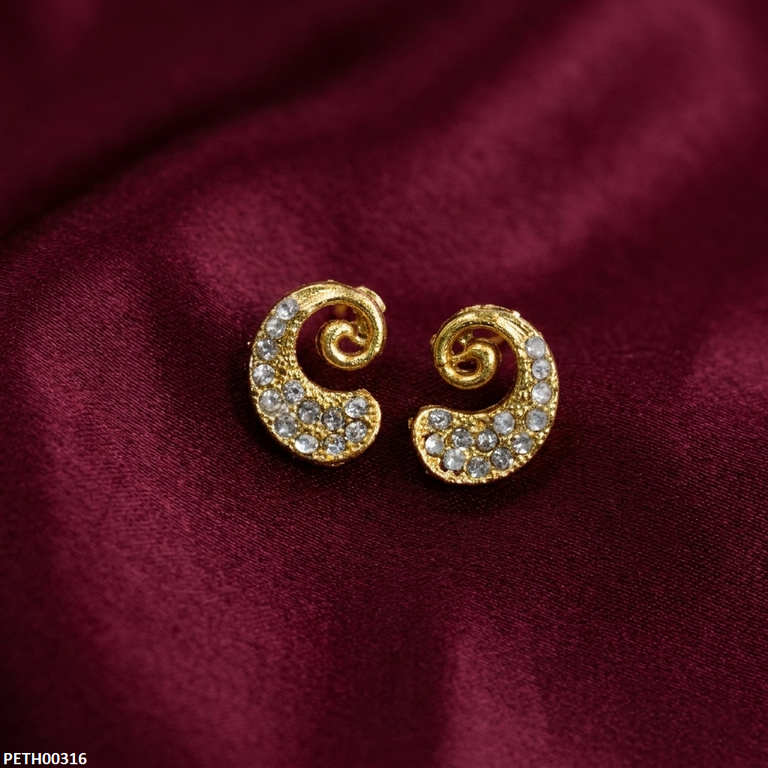 PETH00316 MZM Swirl Stud Tops Pair - PETH