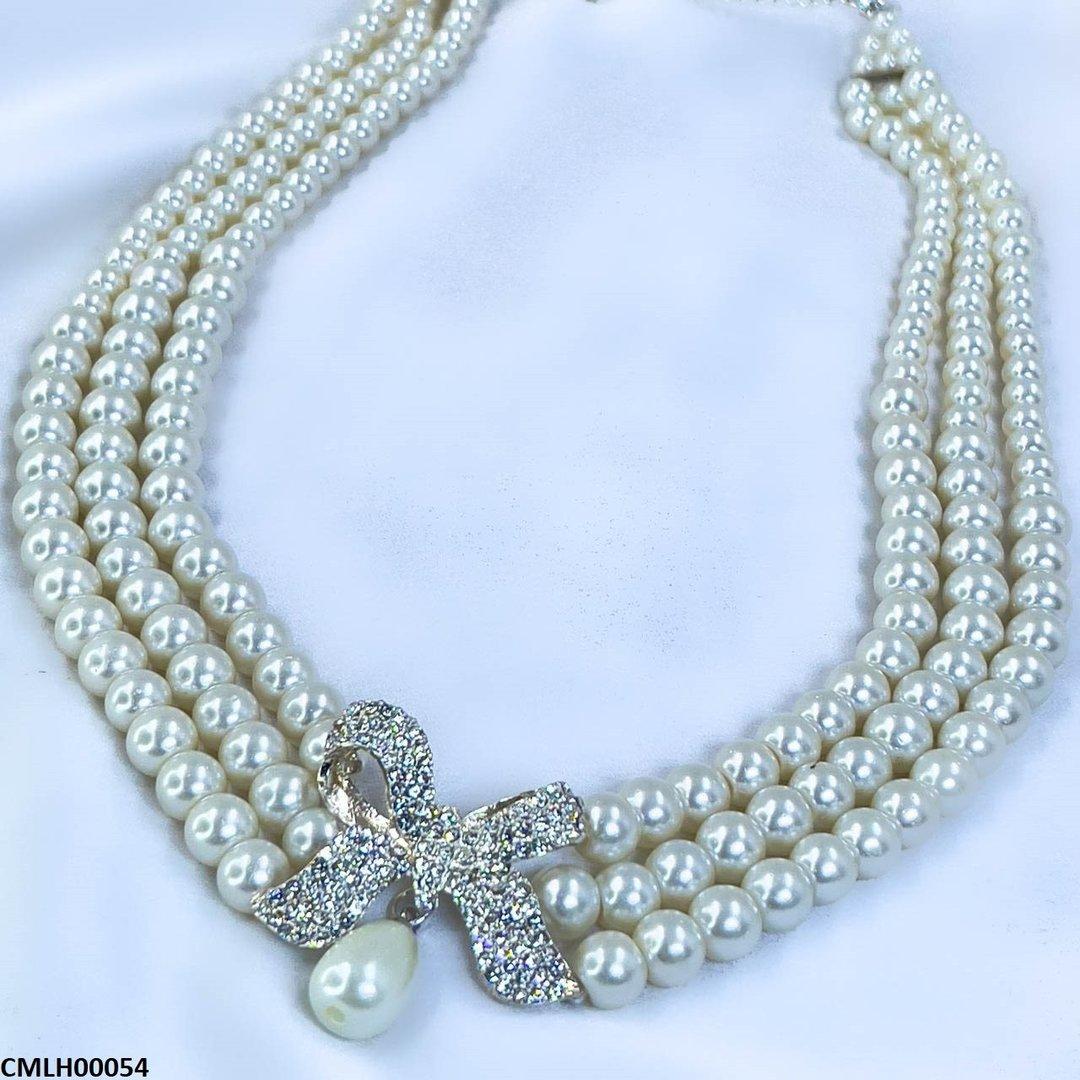 CMLH00054 SDQ Bow Batch Pearl Mala - CMLH