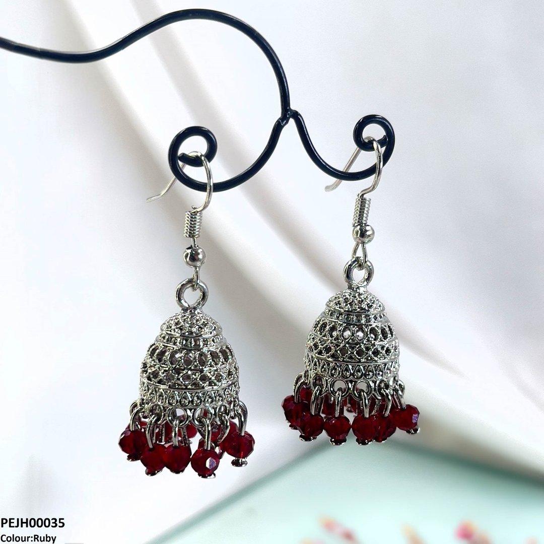PEJH00035 SDQ filigree Jhumki Drop - PEJH