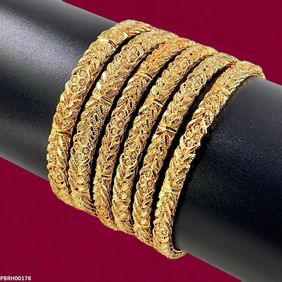 PBRH00178 MZM Rope Twist Bangles 6 Pcs Set - PBRH