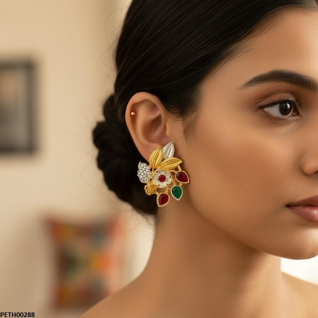 PETH00288 MZM Tear Flower/Leaf Tops Pair - PETH